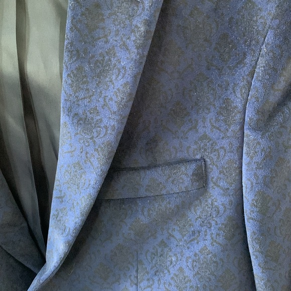 Lauren Ralph Lauren Blue Velvet Blazer - Picture 2 of 15